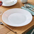 LUMINARC STAIRO WHITE TEMPERED GLASS LARGE DINNER PLATE, (270MM DIA) LUMINARC