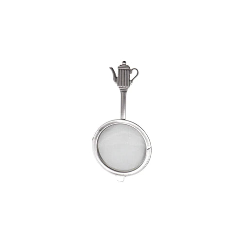 REGENT TEA STRAINER WITH TEAPOT MOTIF STAINLESS STEEL, (130X65MM DIA) Alpaco Catering & Equipment