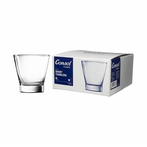 CONSOL SEVILLE WHISKEY TUMBLER 4 PACK (350ML) CONSOL